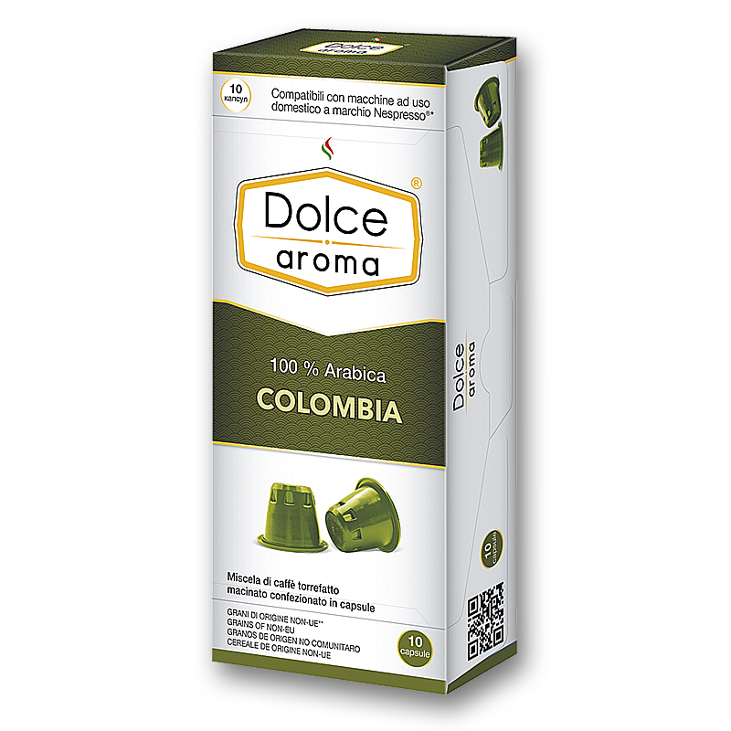 DOLCE AROMA капсулы 10 шт colombia 100 arabica