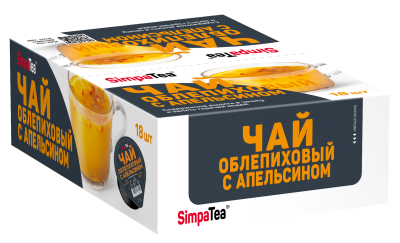 Смесь "Клюква-апельсин" для приготовления чая ТМ "SimpaTea", 1х18шт/60г (2/1), РФ