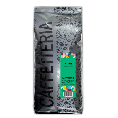 Кофе натуральный жареный в зернах "GUSTO CREMA", ТМ "CAFFETTERIA", средняя обжарка 20/80, 1 кг, РБ (1кор/10шт)