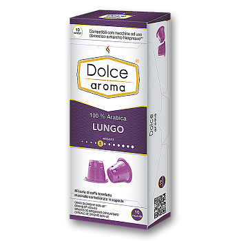 DOLCE AROMA капсулы 10 шт lungo 100 arabica